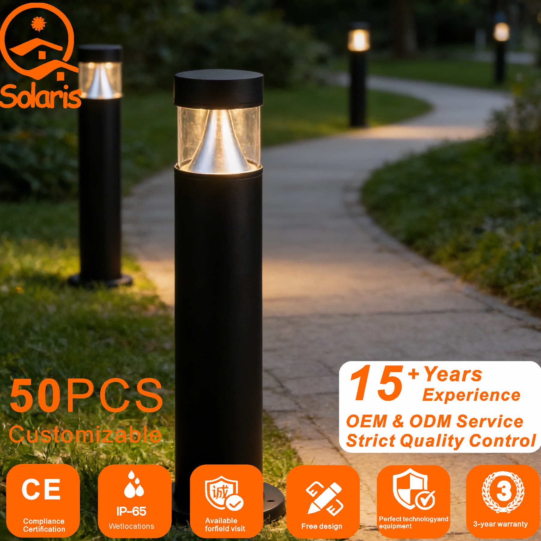 IP65 Waterproof Outdoor Garden Pathway Aluminum Patio Decoration for Lawn and Courtyard Landscape Lighting Fixtures