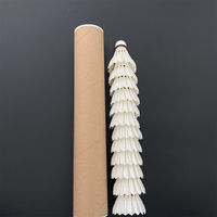 Volant de badminton hybride en plumes de canard de classe B, écologique, pour entraînement polyvalent, tête en liège à 2 couches, fabricant OEM
