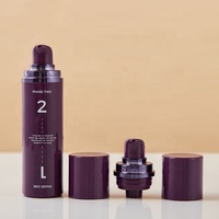 Flacon pompe airless double embout en PP de 10 ml, vide, pour lotion et crème, avec deux compartiments, pour emballage cosmétique de voyage