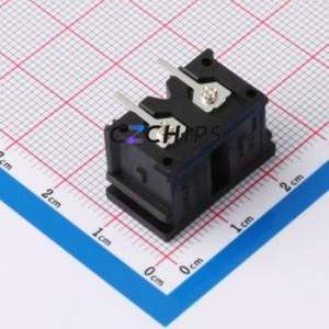 DB-8-5DP9 AC Power Connector Bent Lead Through Hole Connector IEC 320-C8 1 2 Right Angle Insert - Product Image 2