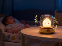 Veilleuse LED créative rétro Capybara, mini lampe de chevet moderne en ABS avec contrôle tactile, fonction bruit blanc et alimentation par piles