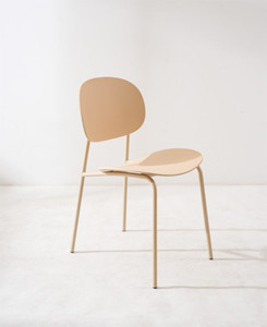 Wholesale Factory Price Saving Space White Kitchen Restaurant Plastic Seat Metal Legs Modern Stackable Cafe Nordic Dining <strong>Chair</strong> - Product Image 5