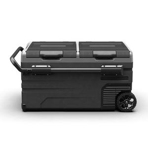 TWW75 Réfrigérateur portable de voiture de 72L avec roue et tige de traction Compresseur de panier intérieur Contrôles de température individuels à double zone - Product Image 1