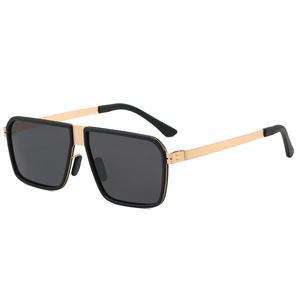Gafas de sol cuadradas con montura grande Gafas de Sol de plástico y acero Gafas de sol polarizadas de moda <span class=keywords><strong>retro</strong></span> futuristas Uv400 - Product Image 5