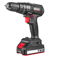 Perceuse-visseuse à percussion sans fil TEH 2 vitesses 20V 80Nm couple maximal 3/8 pouce, moteur sans balais, batterie adaptative 2.0Ah/4.0Ah
