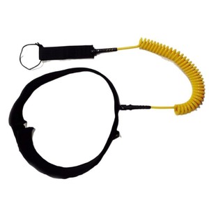 Laisse de sécurité pour planche de surf et bodyboard, corde enroulée en TPU de 7,0 mm avec sangle réglable et boucle à dégagement rapide - Product Image 2