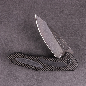 Cao Cấp Đen Đá Rửa D2 Thép Chiến Thuật Sắc Nét Dao Cắm Trại EDC Tự Vệ Dao - Product Image 6