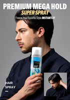 Emballage personnalisé 100ml Mini aérosol forte tenue laque pour cheveux résistant à l'humidité Protection thermique pour les ingrédients organiques bouclés secs