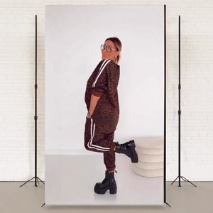 2025 New European American-Style Casual Long Sleeve Above-Knee Leopard-Print Fashionable <strong>Base</strong>-Layer Commuter Womens <strong>Outfit</strong> - Product Image 2