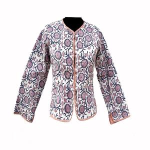 Chaqueta de Forro Polar Reversible Étnica Bohemia para Mujer, Transpirable, de Secado Rápido, Chaqueta Corta de Invierno, 100% Algodón, Precio al por Mayor - Product Image 1