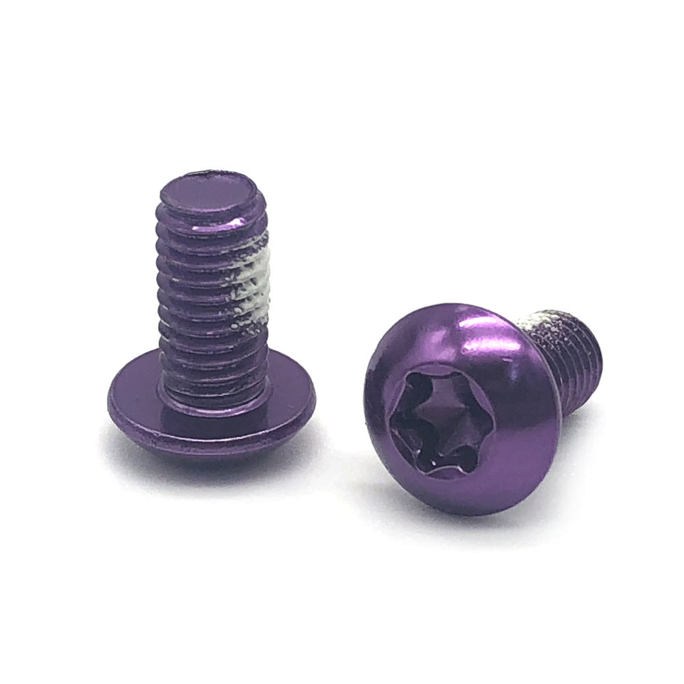 Anodized Bicycle Bolt Colorful Socket Titan Fastener M6 Torx Pan Head ...