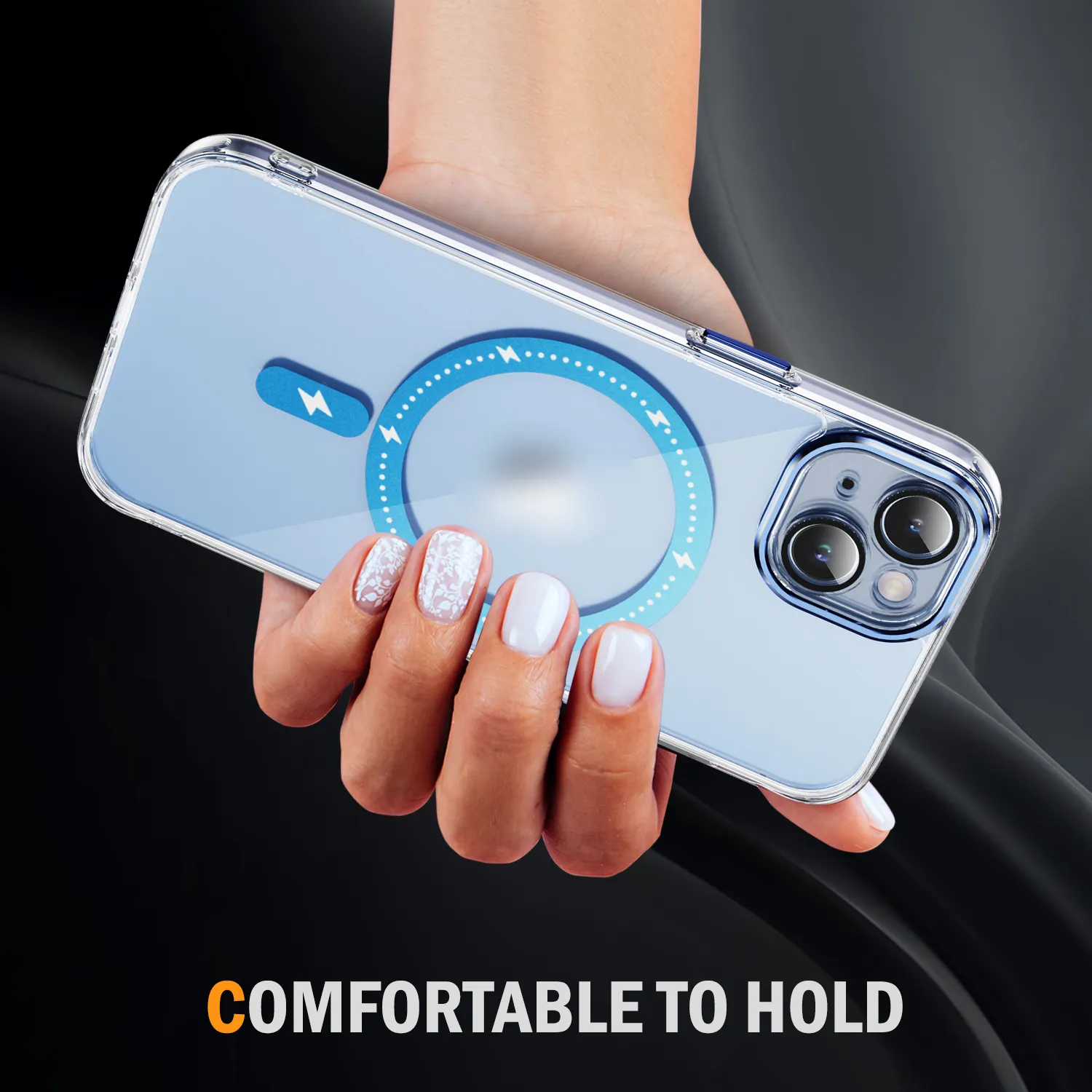OEM de lujo de moda transparente a prueba de golpes PC magnético IP 13 Mini caso-personalizado cubierta del teléfono móvil