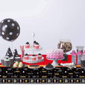 Cubiertas de mesa de noche de <span class=keywords><strong>película</strong></span>, mantel impermeable a prueba de aceite a prueba de derrames, mantel Rectangular con tema de cubierta de Mesa limpia - Product Image 5