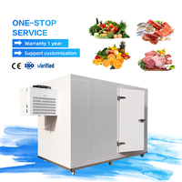 TIBO Medium Large Home Use Full Set Refrigerated 2-Door Container Mobile Small Meat Freezer Cold Room Storage 220V/380V 1 Tahun Garansi