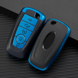 Funda de cuero con textura suave de TPU para llave de coche, carcasa para Ford F150 F250 F350 EXPLORER Mustang, llaveros, llavero, <span class=keywords><strong>bolsa</strong></span> directa de fábrica - Product Image 3