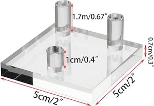 Acrylic ba-peg hiển thị giá vẽ là viết tắt của hóa thạch san hô geodes đá khoáng sản mã não nhỏ sưu tầm - Product Image 3