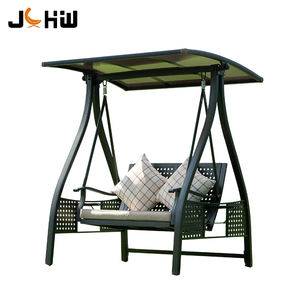 Mecedora de <span class=keywords><strong>hamaca</strong></span> perezosa de Metal moderna para patio al aire libre, jardín, balcón, parque, patio y Escuela con luz de energía Solar - Product Image 1