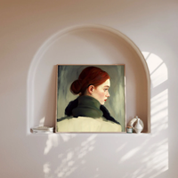 Peinture à l'huile sur toile personnalisée, portrait de femme moderne, peint à la main, texture épaisse, pour la décoration de la maison ou du bureau