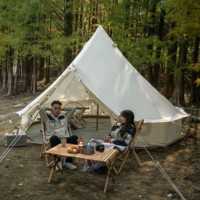 CLM 4-saisons toile de coton imperméable grande tente murale de chasse tente cloche de luxe avec trou de poêle de toit