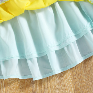 ชุดเดรสเด็กผู้หญิงสไตล์ยุโรปและอเมริกาสำหรับฤดูร้อน ลายปักพิมพ์สดใส ขายส่ง - Product Image 6