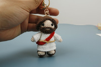 Nouveauté 2026 Porte-clés Poupée Religieuse, Pendentif Breloque pour Sac Fait Main au Crochet, Porte-clés Anime