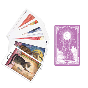 <span class=keywords><strong>Tarot</strong></span> gato personalizado precio de fábrica alta calidad caja del <span class=keywords><strong>mundo</strong></span> 7x12cm 78 cartas por baraja cartas de <span class=keywords><strong>Tarot</strong></span> originales con guía - Product Image 5