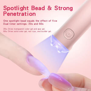 Lámpara de Uñas de Gel Recargable, Mini Lámpara de Uñas de Secado Rápido, Luz LED UV Portátil para Arte de Uñas DIY - Product Image 4