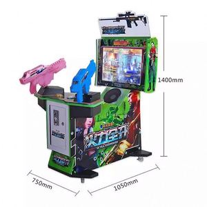 Ultra Firepower 22 LCD 3-in-1 Video Simulator 2 <b>Player</b> Kids' Arcade Shooting Gun Game Machine with LED Lamp 220V for Coin Pusher - Product Image 2