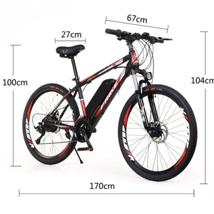 จักรยานไฟฟ้าสำหรับผู้ใหญ่ รุ่น City Bike 250W ล้อ 26 นิ้ว โครงเหล็กคาร์บอน ระบบกันสะเทือนหน้า เบาะปรับได้ 21 สปีด แบตเตอรี่ลิเธียมคู่ แบบไร้แปรงถ่าน - Product Image 5