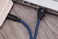 Kabel Data Transfer dan Pengisian Daya USB Micro Nylon Kepang Grosir untuk Perangkat Digital Android