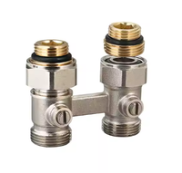HELERO HT 100-0466 Vanne de régulation en laiton nickelé de type H de conception moderne pour vanne de radiateur de système de chauffage par le sol