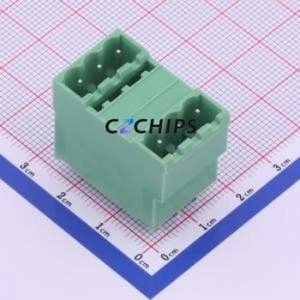 KF2EDGVH-5.0-2*3P Plug-in Terminal Block Through hole,P=5mm Connector Board-to-Board / Socket - Closed 2x3P 5mm Green - Product Image 1