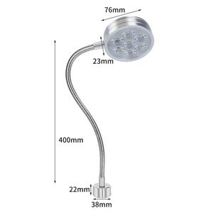 Esnek Gooseneck <span class=keywords><strong>LED</strong></span> barbekü mangal lambası için açık, manyetik makine için <span class=keywords><strong>LED</strong></span> aracı lamba çalışma masası, torna, ızgara, DİKİŞ MAKİNESİ - Product Image 3