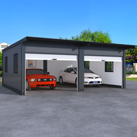 Structure de carport portable en acier léger, abri extérieur pour véhicule, garage résistant à la pluie, maison conteneur détachable
