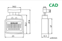 Serrures de sécurité dédiées Zhuoli ZL-F001, scellés inviolables pour compteurs d'eau et de gaz (matériaux Fer+ABS+PC, 21*27.5*8.3mm)