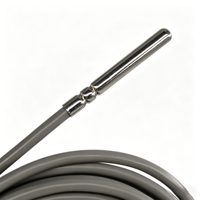 Sonde de température PT100 RTD haute précision, classe A, 3 fils, PVC gris, 6x50mm, sonde en acier inoxydable, câble de 3M, 0 à 105 degrés Celsius