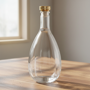Emballage en verre pour bouteille de vin en verre de 750 ml, bouteille de whisky/vodka de 700 ml, bouteille de jus de fruits/liqueur de 375 ml, surface personnalisée avec bouchon - Product Image 6