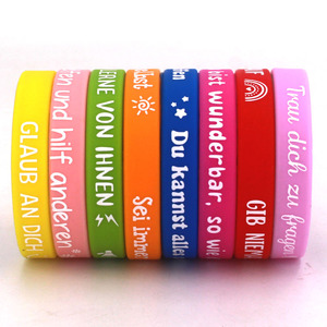 Di alta qualità prezzo all'ingrosso stampato Logo personalizzato 12 Devon ispiratore braccialetti in gomma per eventi di incoraggiamento regali - Product Image 4