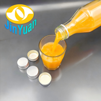 Capsules en aluminium ROPP personnalisées avec impression de fond de gobelet, texte et code QR pour produits laitiers, jus et boissons gazeuses