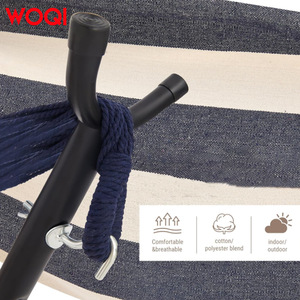 Hamaca Resistente Woqi con Estructura Metálica y Algodón para Adultos, Capacidad de 250 Libras, Fácil de Montar, Ideal para Camping y Senderismo - Product Image 5