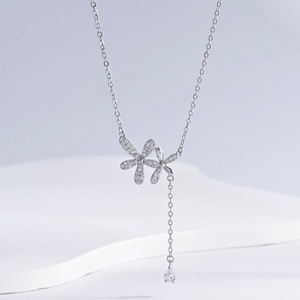 wholesale sterling silver plata 925 Minimalist water drop necklace Everyday Wear ladies gold plated cross charm <b>locket</b> necklaces - Product Image 2