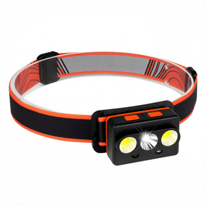 Lampe frontale LED WOSEN super lumineuse, étanche IP55, noire, rechargeable par USB, induction COB XPE, lithium-ion, 12h+ d'éclairage, urgence - Product Image 1