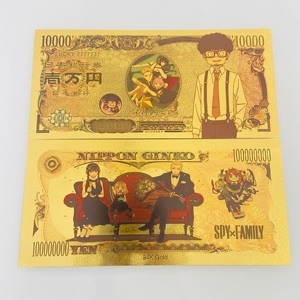En gros, billets <span class=keywords><strong>de</strong></span> banque à feuille d'or et pièces commémoratives sur le thème <span class=keywords><strong>de</strong></span> l'anime japonais Spy Play House, plaqués or 24K - Product Image 4