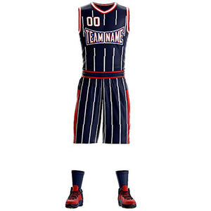 プリントカモフラージュメンズスローバックバスケットボールジャージーセットブランクカレッジチームバスケットボールウェアポケットバスケットボールユニフォーム - Product Image 2