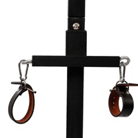 Dropshipping Handschellen-Ausrüstung Stehender Kreuzstrafständer Verstellbare Fesselhalterung SM Sexy Spaß Schwarzes Carbon-Bondage-Zubehör