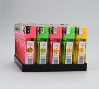 Briquet électronique jetable transparent 5 couleurs en plastique pour cigarettes