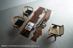 ไม้โต๊ะกาแฟหรูหราอีพ็อกซี่เรซิ่นที่กําหนดเองที่ทันสมัยตารางห้องนั่งเล่นตกแต่งตารางกลาง - Product Image 3