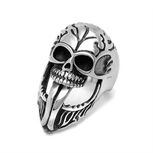 Punk Series Tongue Out Skull <b>Ring</b> Halloween Men's Jewelry <b>Titanium</b> Steel SA897 - Product Image 1