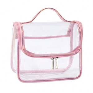 Waterproof <b>Clear</b> Transparent Beauty Trip <b>Toiletry</b> Wash <b>Bag</b> <b>Travel</b> Makeup <b>Bag</b> Organizer <b>Clear</b> PVC Cosmetic <b>Bags</b> - Product Image 5