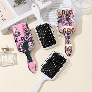 Escova de Cabelo com Estampa de Grupo Feminino K-<span class=keywords><strong>pop</strong></span> Mais Vendida, Escova Massageadora de Couro Cabeludo, Escova Alisadora e Pente para Estilização - Product Image 2